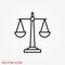 Scales icon. Scales of justice vector icon. Court of law symbol