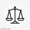 Scales icon. Scales of justice vector icon. Court of law symbol