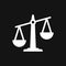 Scales icon. Scales of justice vector icon. Court of law symbol