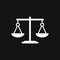 Scales icon. Scales of justice vector icon. Court of law symbol