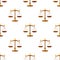 Scales of Justice Flat Icon Seamless Pattern