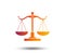 Scales of Justice sign icon. Court of law symbol.