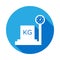 scales for transportation icon with long shadow. Element of logistics icon. Signs and symbols collection icon for websites, web