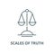 Scales of truth vector line icon, linear concept, outline sign, symbol