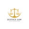 Scales vector illustration. attorney logo vector design. justice law logo template