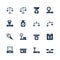 Scales, weighing, balance icons