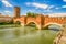 Scaliger Bridge (Castelvecchio Bridge) in Verona, Italy