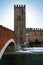 Scaligero Bridge in Verona, Italy