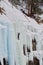 Scaling  new heights Ice climbing upper falls at Johnson canyon Banff national park Alberta