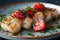 Scallop crudo with strawberries and black pepper