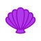 Scallop sea shell. Clam. Conch. Seashell - flat vector