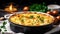 Scalloped Potatoes in Baking Dish Garnished with Parsley, AI Generated