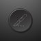 Scalpel Line Icon. Black Push-Button