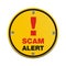 Scam alert circle sign