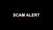 Scam alert glitch effect text digital TV Distortion 4K Loop Animation