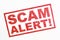 Scam alert - red text stamp