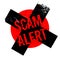 Scam Alert rubber stamp