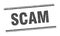 scam stamp. scam square grunge sign.