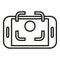 Scan control reality icon outline vector. Smart future