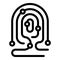 Scan digital finger print icon outline vector. Safety id
