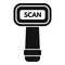 Scan face label icon simple vector. Cellular device smart