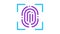 Scan Fingerprint Close-up Icon Animation