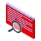 Scan malware icon, isometric style