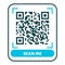 Scan me QR code design. QR code for payment, text transfer with scan me button. Vector illustration