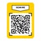 Scan me QR code frame design. QR code for payment, text transfer with scan me button. Vector illustration