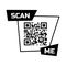 Scan me qr code icon for smartphone. Frame quick barcode app design. Vector payment phone template