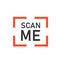 Scan me sign icon