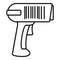 Scan pistol icon, outline style
