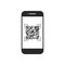 Scan QR code with mobile phone, symbol, app. Electronic , digital technology, barcode. Vector illustration.