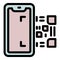 Scan smartphone icon outline vector. Screen scanner