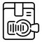 Scan water parcel icon outline vector. Service delivery