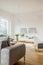 Scandi grey living room interior