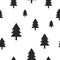 Scandinavian black forest tree on white vector