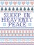 Scandinavian Christmas pattern inspired by Sleep in Heavenly Peace lyrics festive winter elements  in cross stitch with heart