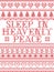 Scandinavian Christmas pattern inspired by Sleep in Heavenly Peace lyrics festive winter elements  in cross stitch and snowflakes