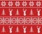 Scandinavian christmas winter seamless knitted pattern. Head deer silhouette or reindeer, snowflake and christmas tree.