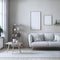 Scandinavian Coastal Retreat: Adorn Your Home with a Cozy Mock-up Frame