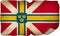 Scandinavian Commonwealth Flag On Old Paper