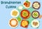 Scandinavian cuisine fish and meat dishes icon