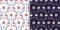 Scandinavian decorative seamless patterns set, elegant festive design