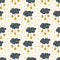 Scandinavian Fashion Children`s. Background Stars and Clouds. Poster texture for children`s textiles Clouds in the Stars. Doodle