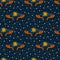 Scandinavian Fashion children`s pattern. Background of Horns and Stars for children`s textiles. Poster for newborn clothes. Dood