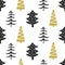 Scandinavian Forest trees nordic seamless pattern