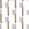 Scandinavian isolated seamless pattern with stylized warrior hatchets elements. Steel weapon with wood handle on white background