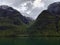 Scandinavian landscape with Naeroyfjord in Norway, UNESCO. Arm of Sognefjord. Best Norway scenery