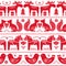 Scandinavian seamless folk art hand drawn pattern